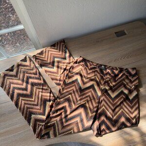 Vintage Women's Sequin Flare striped Leggings Large